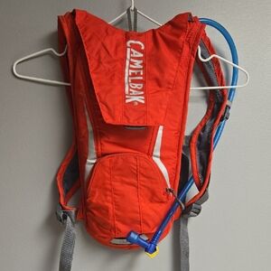 CamelBak Red Hydration Pack with Blue Tube